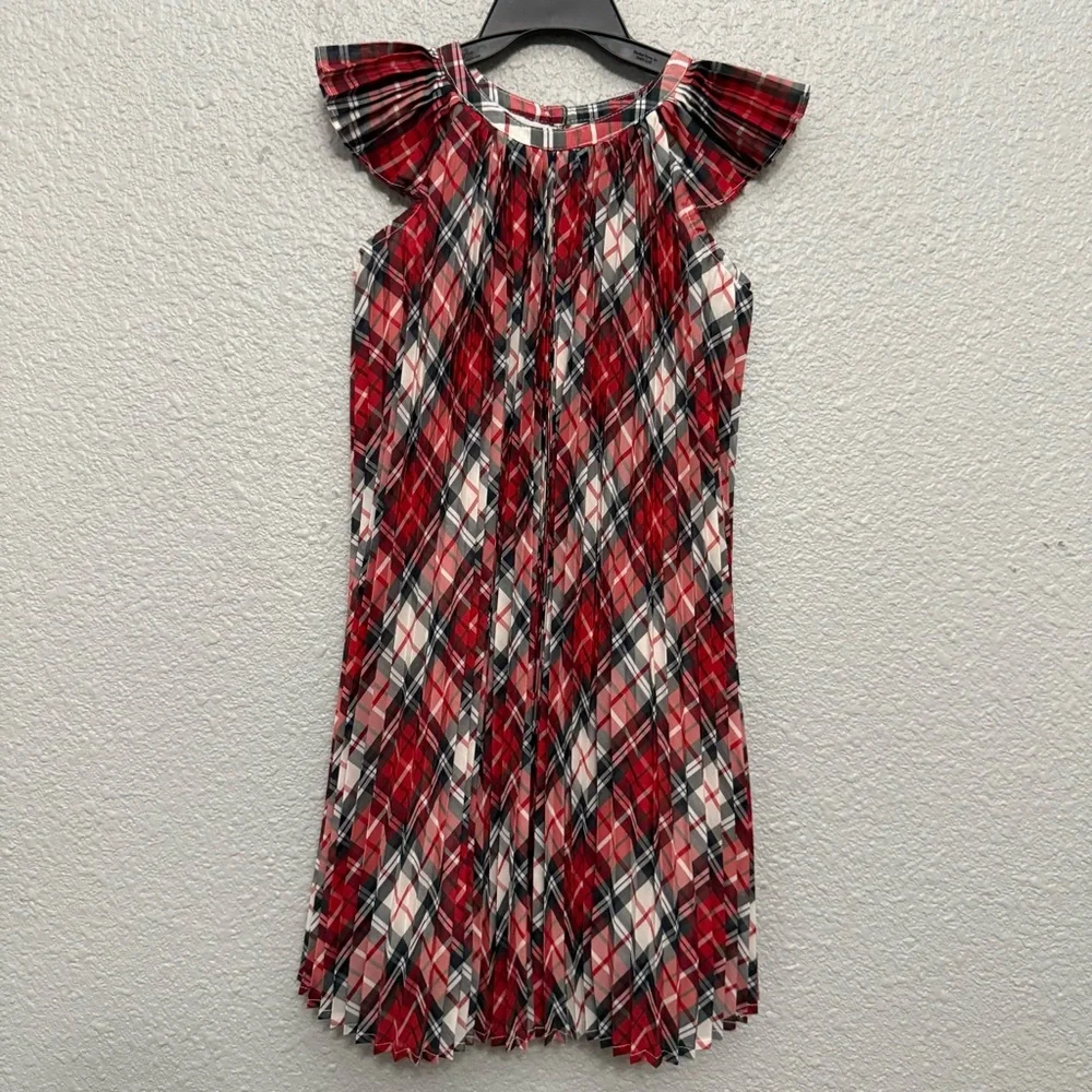 Baby Gap Plaid Pleated Dress Size 5 NWT‎ Flutter Sleeves